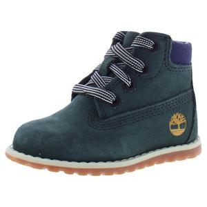 Botas Timberland Pokey Pine Mid Lace de Gamuza para Bebés y Niños Pequeños, Color Verde Oscuro - Product Image 1