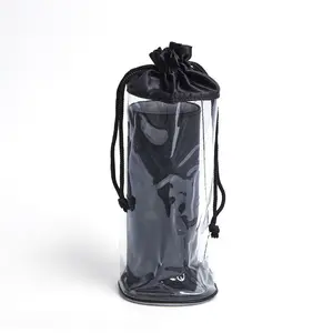 个性透明透明聚氯乙烯拉绳袋塑料聚氯乙烯束袋防水运动化妆包