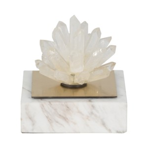 Scultura in cristallo su base in marmo, decorazione moderna per bagno, ufficio, soggiorno, espositore da scaffale - Product Image 1