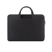 Sac pour ordinateur portable en denim sur mesure avec logo, 13 pouces, doublure en tissu Oxford, pochette intérieure en polaire, étui de protection pour les voyages d'affaires