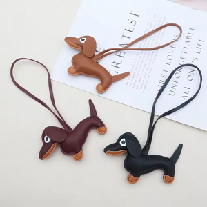 Porte-clés chien personnalisé en cuir PU pendentif à breloque pour animaux de compagnie mignon sac breloque décor personnalisé cadeau d'amant de chien accessoire pour animaux de compagnie de haute qualité - Product Image 3