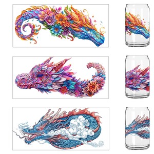 Envolturas UV DTF <span class=keywords><strong>de</strong></span> Dragón, Envolturas Personalizadas con Logotipo <span class=keywords><strong>de</strong></span> Terror, Transferencias UV DTF para Tazas, Adhesivos para Tazas con Transferencia UV - Product Image 2