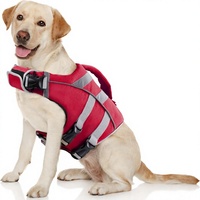 Gilet de sauvetage réfléchissant pour chien de style britannique, en polyester, gilet de flottabilité, harnais de natation sécurisé pour chiens de petite, moyenne et grande taille, toutes saisons