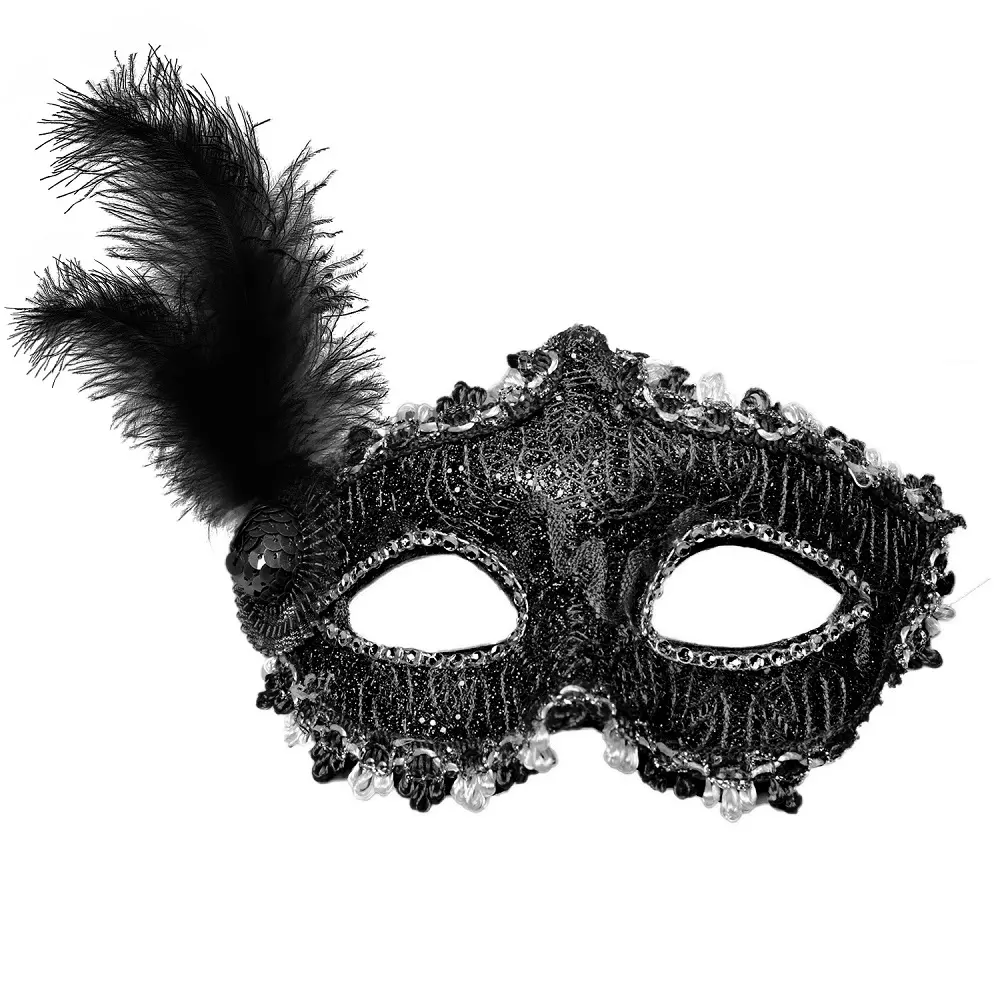 Rts Vrouwen Halloween Maskerade Masker Zwart Kant Venetiaanse Maskers Prom Ball Kostuum Mardi Gras Masker Voor Vrouw