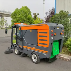 Commercial Outdoor Garbage Sweeper Truck 4 Wheel Steering Cleaning Machine Closed Powered Road Sweeper Car