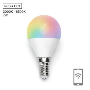 Lampadina LED WiFi intelligente G45 E14 6,5 W, telecomando, variabile luminosità, risparmio energetico, ideale per l'illuminazione - Product Image 3