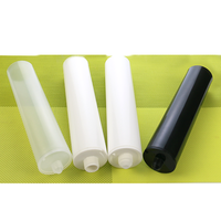 Tube de colle en verre vide de 135 ml et 300 ml, tube de mastic en plastique, cartouche de silicone avec bouchon à bec pointu et piston