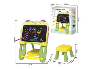 Table de <span class=keywords><strong>dessin</strong></span> et d'écriture éducative pour enfants avec chaise, motifs lapin, <span class=keywords><strong>chat</strong></span>, dinosaure – Jouet artistique pour l'école - Product Image 3