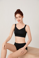 Braguitas OEM de Seda Helada, Invisibles, Elásticas, Transpirables, Ajustadas, Sin Costuras, con Efecto Lifting, Tejidas, de Talle Medio para Mujer