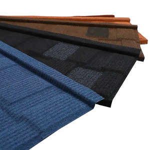 Venta caliente 200000 piezas a África Black Shingle D <span class=keywords><strong>ECRA</strong></span> Sheet Stone Coated Metal Roofing Tejas - Product Image 2