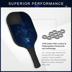 Paleta de Pickleball de Fibra de Carbono T700 de 16 mm, Aprobada por la USAPA, de Alta Calidad, Duradera, Moderna, Moldeada en Frío, con Diseño de Panal - Product Image 3