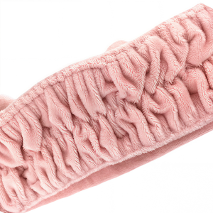 महिलाओं का कोरल वेलवेट प्यारा कार्टून सिलाई हेडबैंड मेकअप स्पा फेस वाशिंग के लिए आरामदायक बाल बैंड - Product Image 6