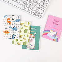 Ensemble de carnets de poche miniatures A7 personnalisés imprimés, couverture colorée, reliure cousue, carnets pour étudiants