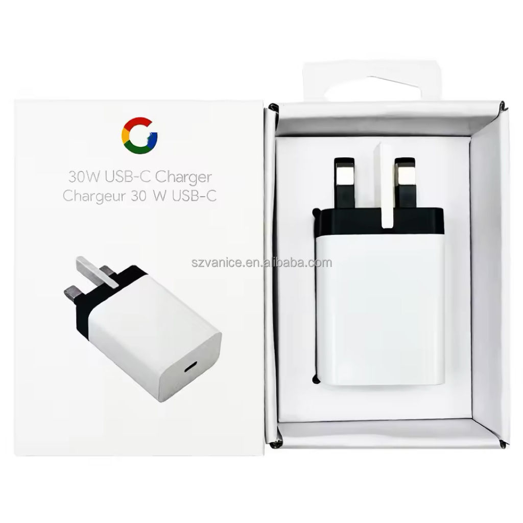 Chargeur britannique 30 W Blanc