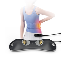 Masseur lombaire électrique vibrant chauffant, matelas de massage, soulagement de la douleur, appareil réglable pour le bas du dos et la taille, compresse chaude