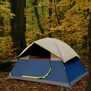 Портативная палатка для кемпинга на 4-5 человек, Ультралегкая, водонепроницаемая, с УФ-защитой и черным покрытием