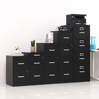 Archivador de Acero con Estructura KD, Fácil de Montar, con Cerradura, Gabinete de Almacenamiento Metálico para Oficina