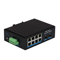 10-Port 10/100/1000Mbps Gigabit E Managed Industrial PoE Ethernet Switch 8 Port RJ45 2 Port SFP IPS53108PFM Dengan QoS