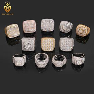 Anillos de Compromiso de Plata de Ley 925 con Moissanita al por Mayor, Joyería de Moissanita Fina de Color <span class=keywords><strong>D</strong></span> VVS para Hombre, Alta Calidad - Product Image 6