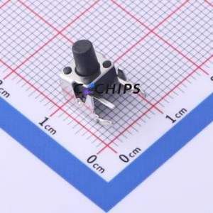 KH-6X6X8H-ZJ Tactile Switch Bent Lead Through Hole,6x6mm Switch Single Pole Single Throw Round Button Right Angle Insert 6mm - Product Image 1