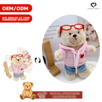Teddy ISLAND – Peluches d'animaux en coton doux et mignonnes, conçues sur mesure, avec vêtements tendance, sous licence mondiale