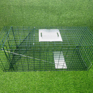 Trampas de Metal Galvanizado por Inmersión en Caliente, Plegables, de Entrada Única, <span class=keywords><strong>para</strong></span> Animales Salvajes Vivos, Conejos, Ardillas, <span class=keywords><strong>Gatos</strong></span>, Trampas <span class=keywords><strong>para</strong></span> Caza - Product Image 4