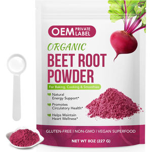 Suplemento Orgánico <span class=keywords><strong>de</strong></span> Remolacha OEM, Polvo <span class=keywords><strong>de</strong></span> Raíz <span class=keywords><strong>de</strong></span> Remolacha con Nitratos, Potasio, Betaína, Ácido Fólico, <span class=keywords><strong>Hierro</strong></span>, Promueve la Salud Circulatoria y Cardíaca - Product Image 1