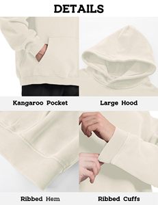High Quality Oversized Customisable <b>Hoodies</b> No <b>String</b> Custom Print Heavyweight French Fleece Pullover Hoodie - Product Image 5