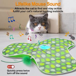 Mainan kucing kartun isi ulang interaktif bulu tersembunyi bergerak <span class=keywords><strong>Mouse</strong></span> asli berdecit sentuh latihan bantuan kecemasan diaktifkan - Product Image 2