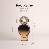 Flacon de parfum en verre vide vintage 50ml 100ml 150ml avec atomiseur pompe et capuchon doré orné, emballage de luxe pour parfum