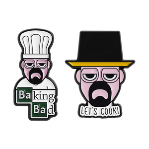 เข็มกลัดลายเฮเซนเบิร์กจากซีรีส์ Breaking Bad สุดสร้างสรรค์ ตลกขบขัน ทำจากโลหะผสมเคลือบเงา เหมาะสำหรับเชฟและคนรักการอบขนม - Product Image 5