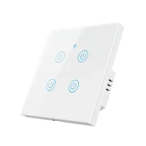 ZigBee Wall Touch Smart Light Switch With Neutral/No Neutral No Capacitor Smart Life/Tuya Works with Alexa,Google Hub Required