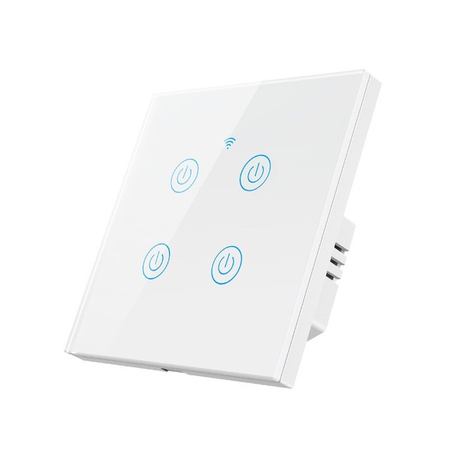 ZigBee Waterproof Wall Touch Smart Light Switch Neutral/No Neutral No Capacitor Wi-Fi Alexa Google Hub Compatible