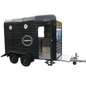 OEM Mobile Catering Vintage Horse Box Pizza Trailer Snack Burger Food Van Street Hot Dog Pizza <b>Cart</b> - Product Image 3