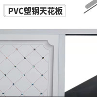 Plaque de plafond carrée en PVC, ignifuge, moderne, minimaliste, matériaux de décoration de plafond intégrés, plastique et acier