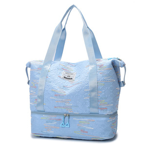 Custom Logo Gym Luggage <b>Bag</b> Oxford Cloth Travel Handbag Fitness Exercise <b>Overnight</b> <b>Bag</b> with Water Resistant Polyester Lining - Product Image 1