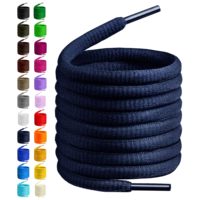 Lacets ovales épais unisexes personnalisés OEM, colorés - Lacets de chaussures en polyester tressé durables pour baskets de sport, chaussures de sport (Vendu