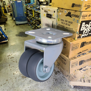 Ruote di ricino pesanti da 2 pollici girevoli di 360 grado con TPR M10 X <span class=keywords><strong>25mm</strong></span> metrico PP materiale in acciaio per ruote metriche - Product Image 2