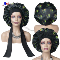 Bonnet en Satin Soyeux de Luxe pour Cheveux, de Créateur, Vente en Gros, Bonnets de Nuit Personnalisés pour Femme