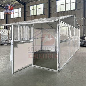 Ngoài trời di động ngựa hộp ngựa quầy hàng đặt ngựa ổn định cửa chuồng mái nhà nơi trú ẩn với tấm HDPE - Product Image 5