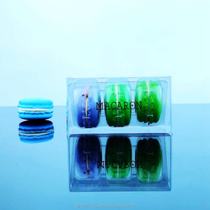 Nuevo Diseño 3 Baking Macaron Blister Clamshell Tray <span class=keywords><strong>Small</strong></span> Clear <span class=keywords><strong>Plastic</strong></span> PET Macaron Caja de embalaje - Product Image 2