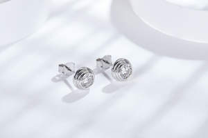 Pendientes de Burbuja de Moda, Plata Pura con Piroxeno, Joyería de Moda 2024, Pequeño Proveedor - Product Image 4