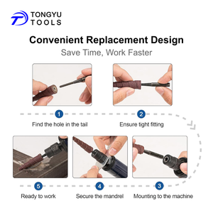 Mài mòn HSS xoắn ốc chà nhám trục gá dài 4 inch với thân 1/4 inch và đầu 1/8 inch cho hộp mực và cuộn chà nhám xoắn ốc - Product Image 3