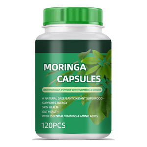 Zerdeçal ve zencefil diyet takviyeleri üreticisi ile OEM/ODM <span class=keywords><strong>Moringa</strong></span> kapsülleri - Product Image 1