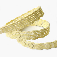 Bande élastique ajourée en nylon tricoté avec dentelle crochetée pour lingerie, soutien-gorge, culottes et couture