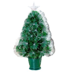 <span class=keywords><strong>Albero</strong></span> di Natale Personalizzato in Fibra Ottica Artificiale Ecologica PET 60/90CM per Interni con Puntale a Stella - Product Image 5
