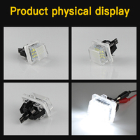 2PC Blanc 6000K LED Feux de plaque d'immatriculation arrière pour Mercedes Benz Classe C W204 2D/4D/5D 2007-2011 W205 2014 et plus