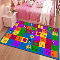 Tapis de jeu éducatif personnalisé pour enfants, fabriqué à la machine, avec chiffres et formes ABC, antidérapant, pour salle de jeux et chambre