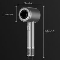 Sèche-cheveux ionique professionnel portable à moteur sans balais à ions négatifs haute vitesse 110 000 tr/min 1600W alimenté par véhicule, marque privée