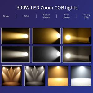 AICPOSE Professional Manufacturer Wholesale Price 300w Cob Par Stage <b>Light</b> Cool Warm White <b>LED</b> Cob Par <b>Light</b> - Product Image 4